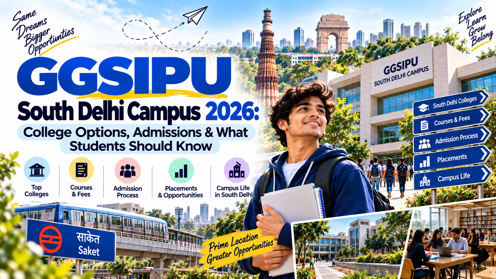 GGSIPU South Delhi Campus 2026: College Options, Admissions & What Students Should Know