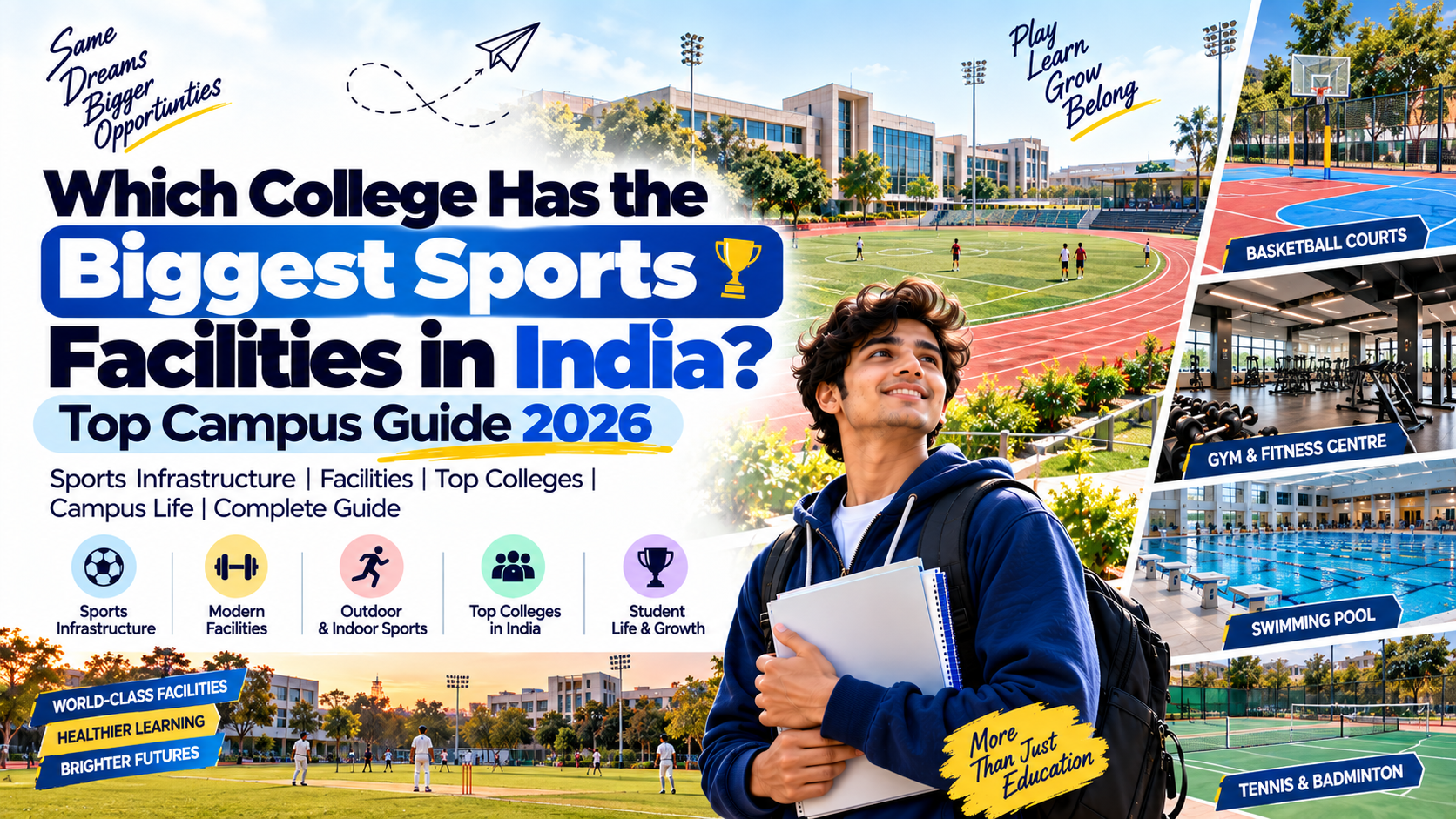 Which College Has the Biggest Sports Facilities in India? Top Campus Guide 2026